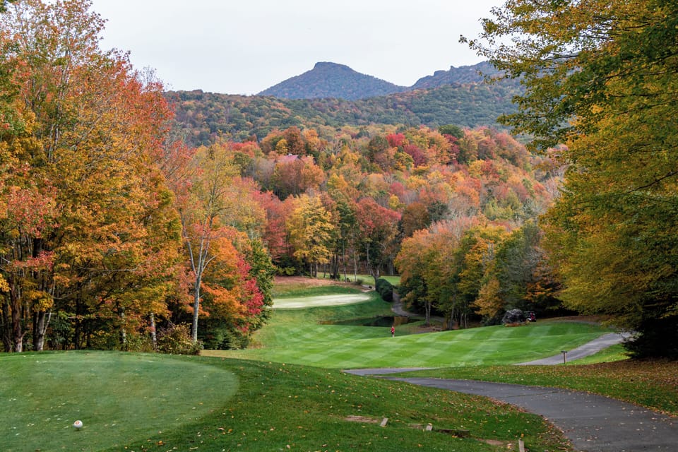Take in breathtaking fall colors and mountain scenery while golfing at Sugar Mountain Golf Course, home to summertime outdoor concerts and beautiful fairway views.
