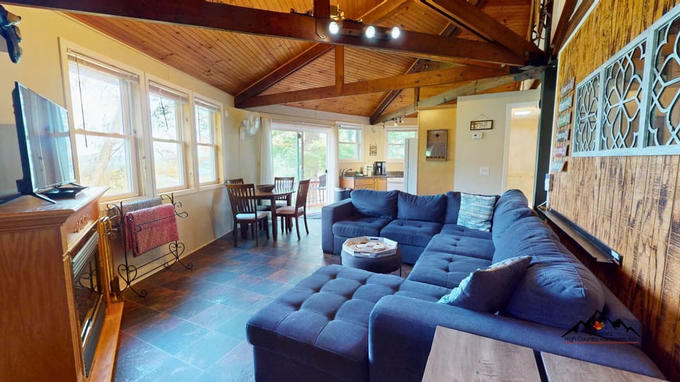 Relax with family and friends in the open-concept living area just steps from the trails.