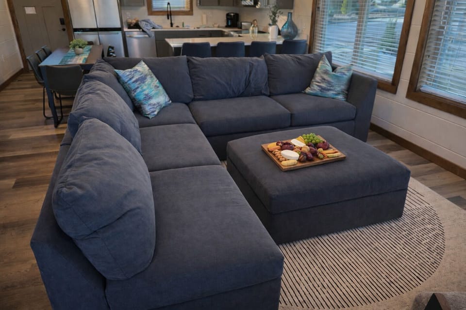 Huge, comfy sectional in the living room