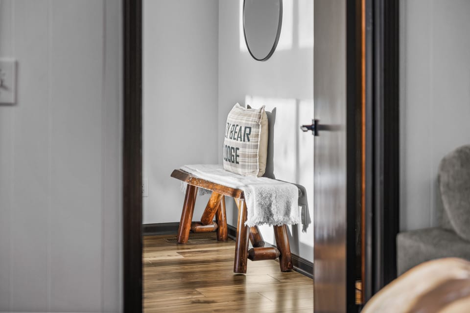 Your master en suite - where upscale mountain vibes meet modern luxury