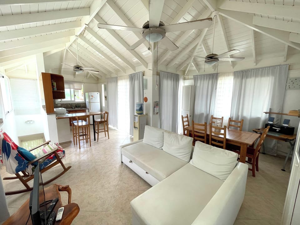 Villa, Beach View, Beachside | Living area | 43-inch flat-screen TV with cable channels