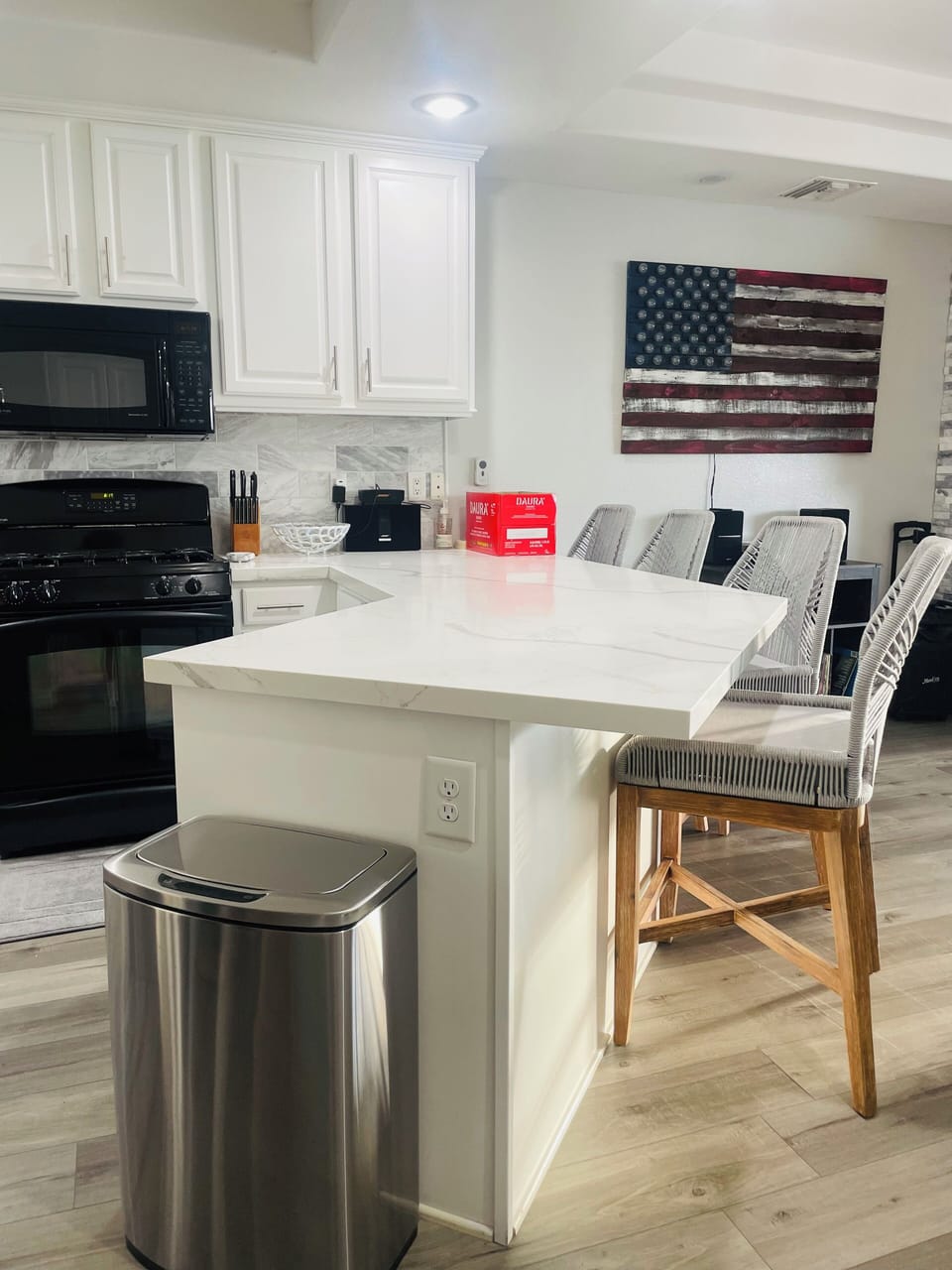 Kitchen Countertop and Sitting Area
