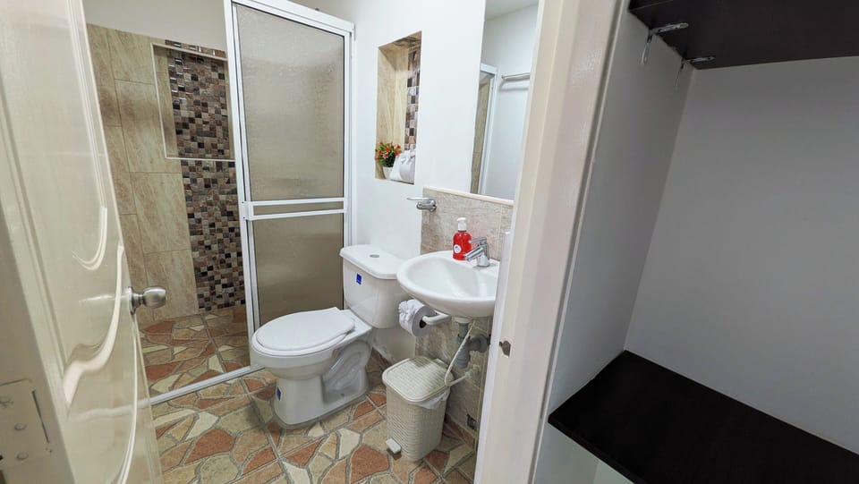 Double Room | Bathroom | Shower, soap, toilet paper