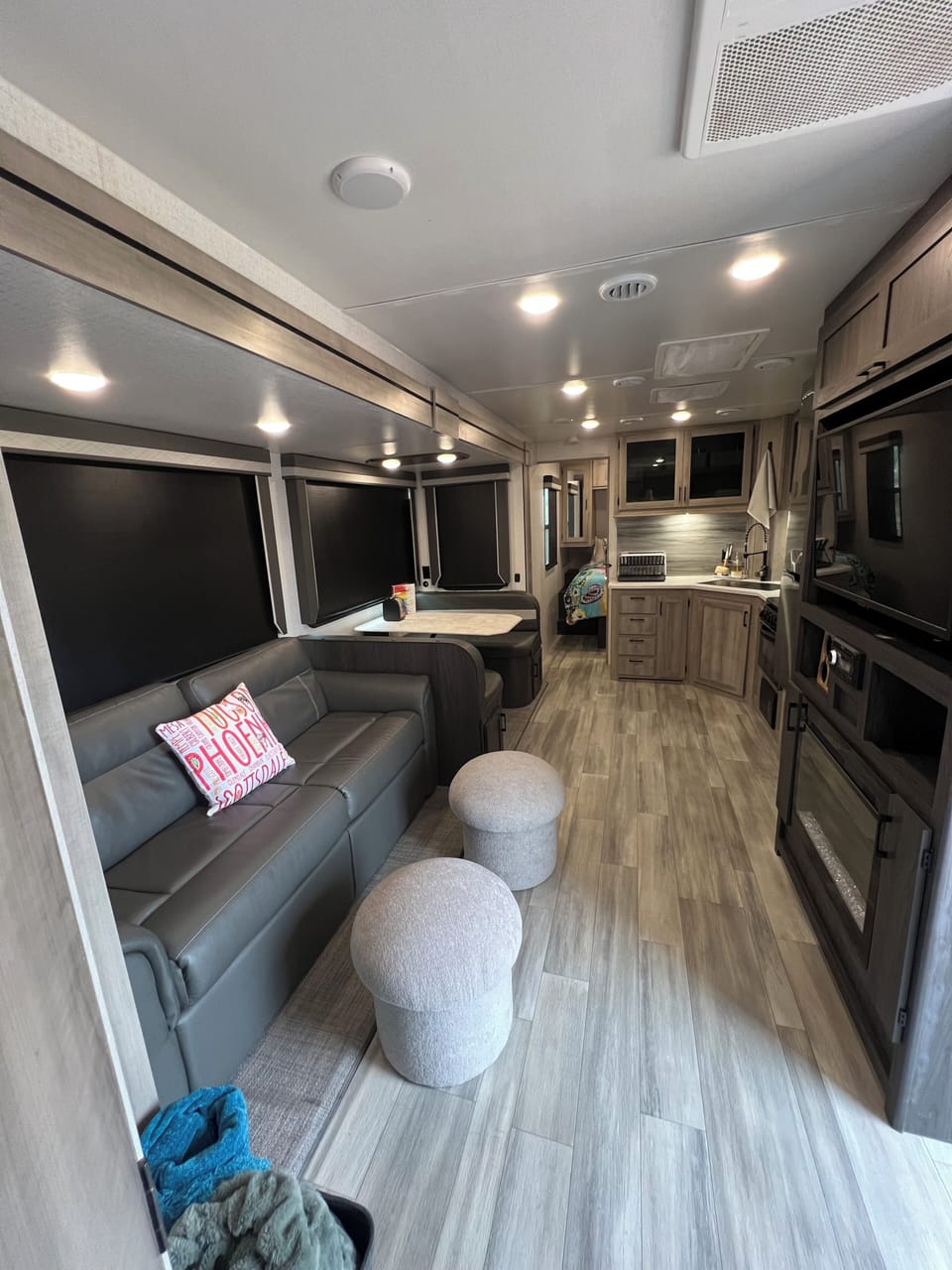 Modern conveniences within RV.