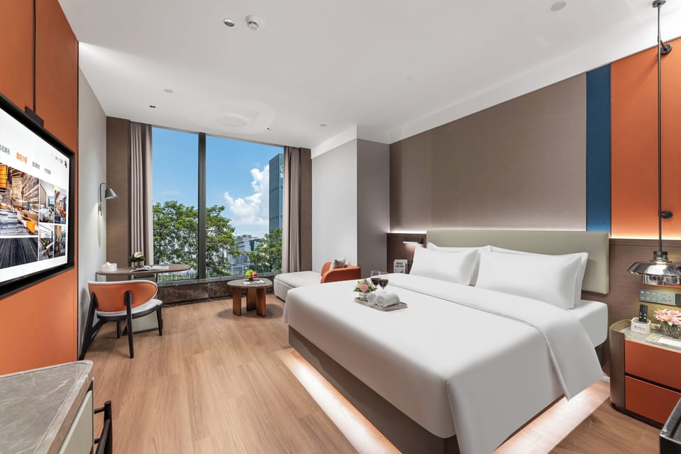 In-room safe, laptop workspace, blackout drapes, soundproofing
