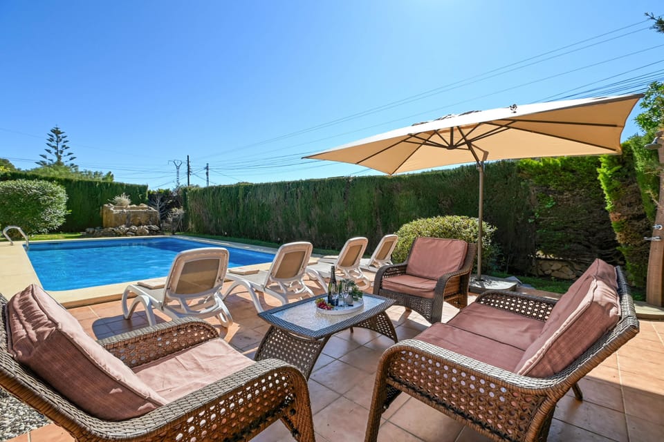 Terrace and pool