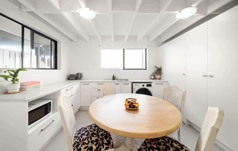The downstairs kitchenette adds extra convenience during your stay.