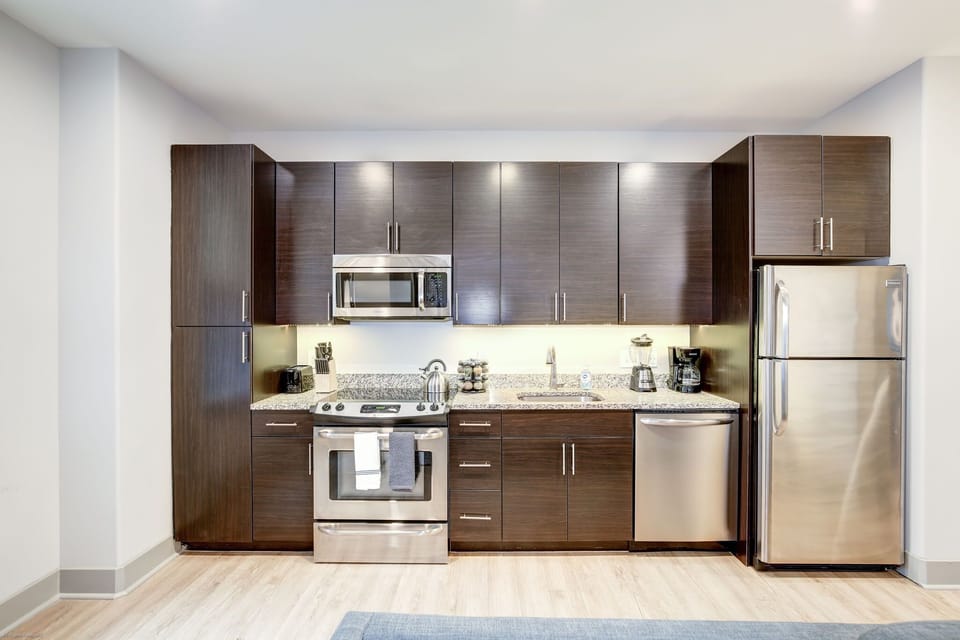 Fully stocked kitchen