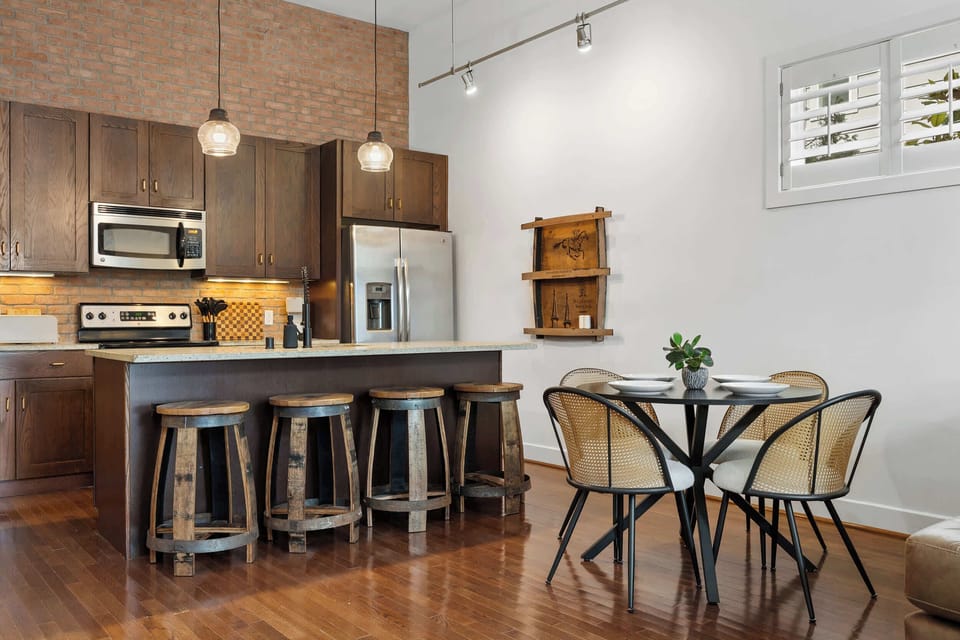 Kitchen: Discover the soul of our home in the heart of our kitchen. A sanctuary where culinary delights and laughter blend seamlessly, inviting you to linger longer, savor every aroma, and create unforgettable moments.