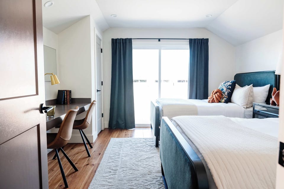 Third Floor | Bedroom 7 |Built-in Desk | Deck Access