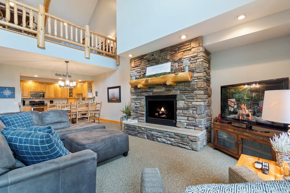 Living Room with view to Loft