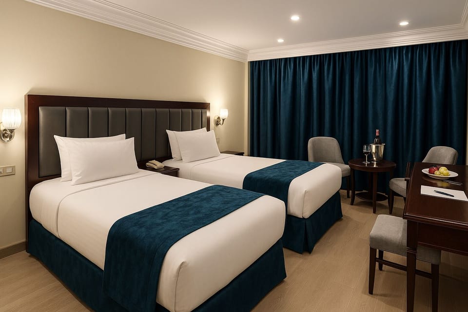 Deluxe Double Room, River View | In-room safe, blackout drapes, soundproofing