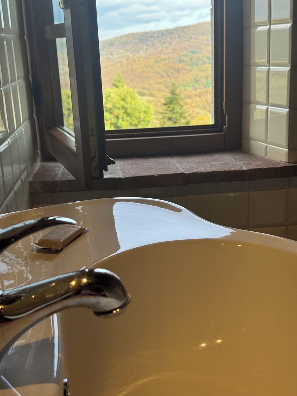 Classic Room, Private Bathroom, Valley View | Bathroom | Bidet, heated floors, towels, soap