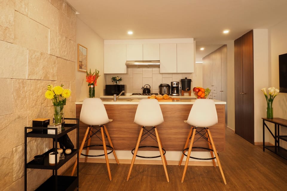 Comfort Apartment, 1 Bedroom, Park View | Private kitchen | Full-size fridge, microwave, stovetop, cookware/dishes/utensils