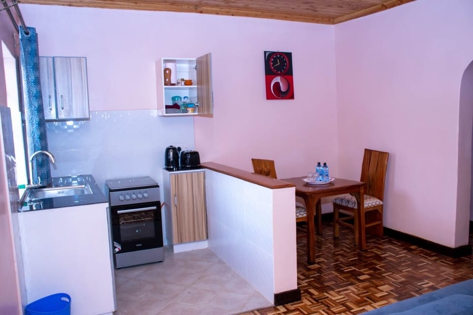 Deluxe Apartment | Private kitchen | Fridge, microwave, cookware/dishes/utensils
