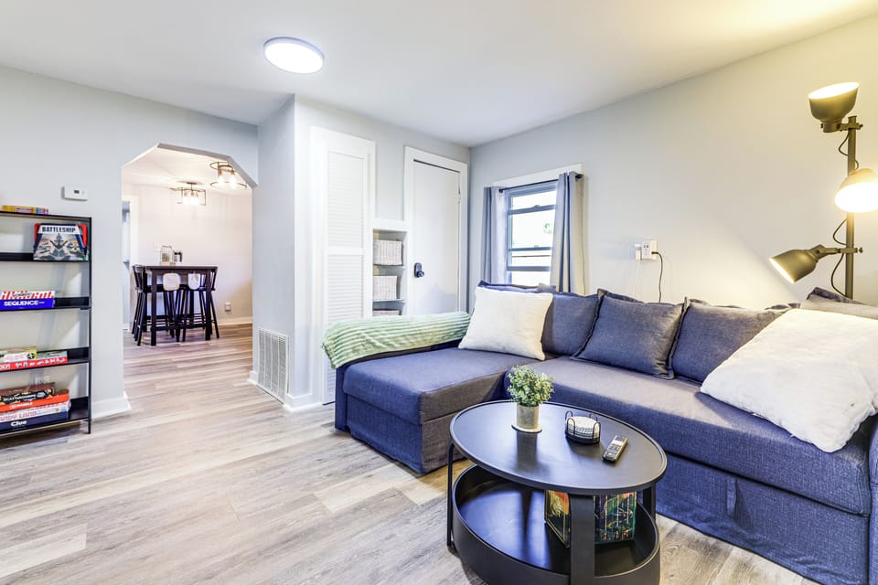 Dayton Vacation Rental | 2BR + Loft | 1BA | 1 Step to Enter | 1,200 Sq Ft