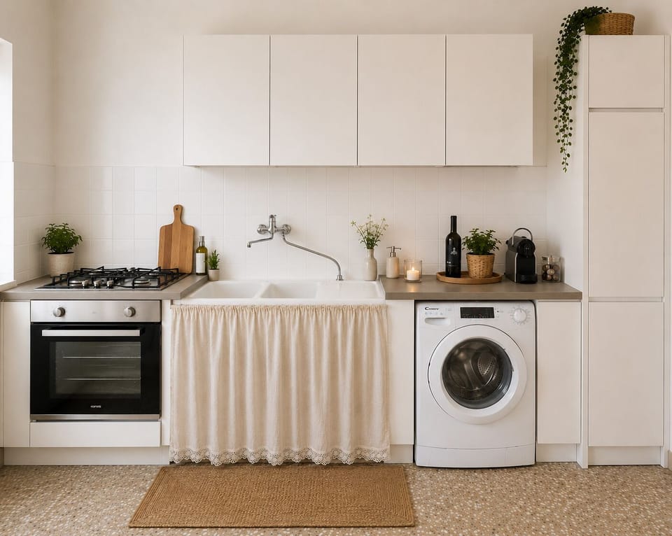 Separate kitchen in the living area 