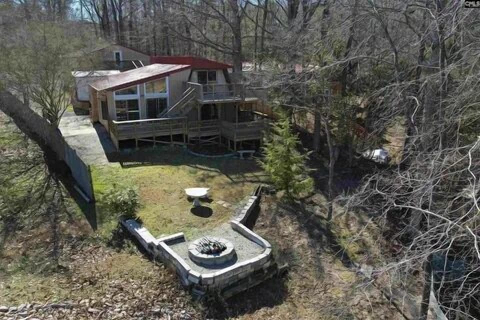 Aerial view of the property