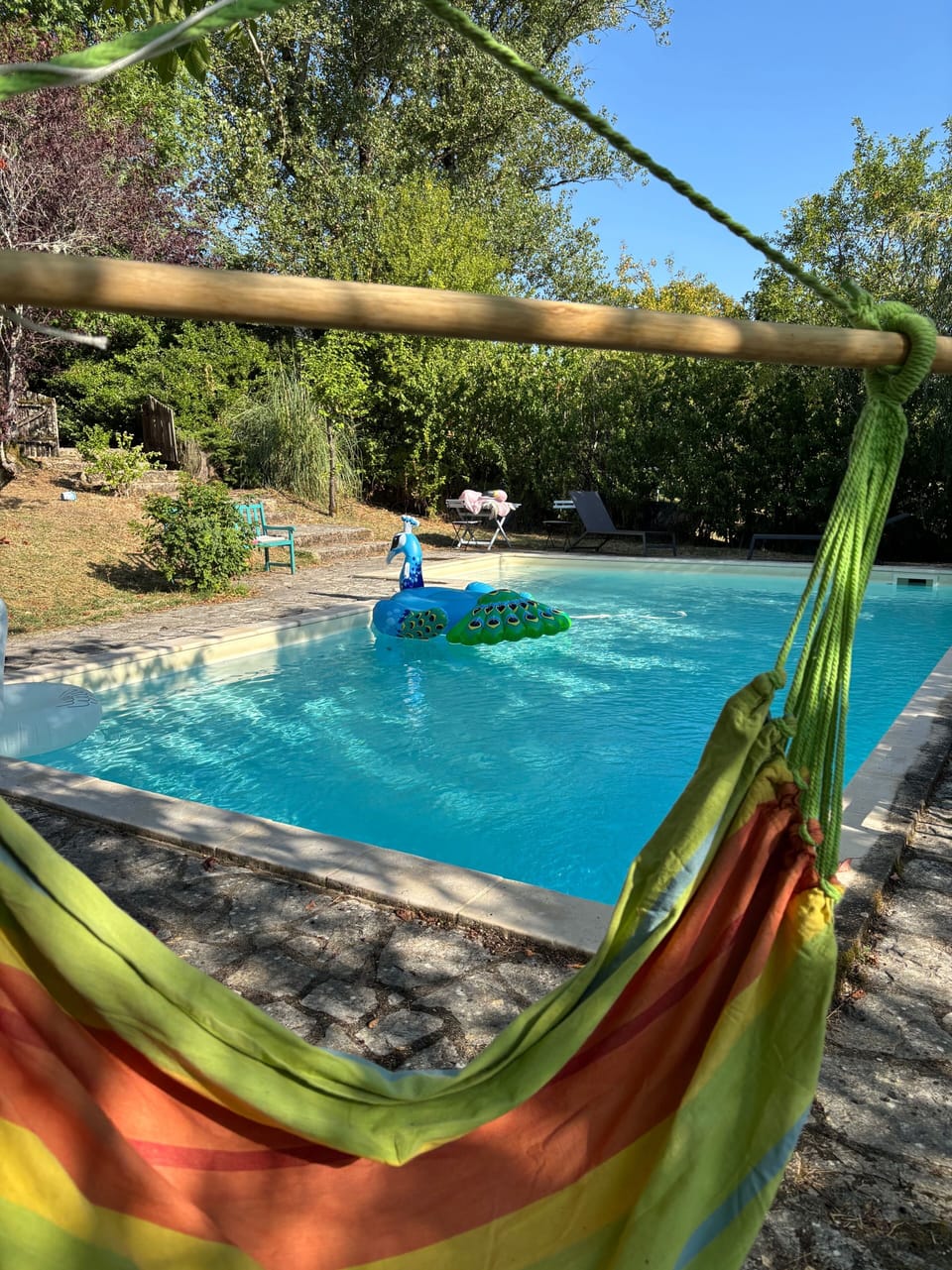large swimming pool solely for guest's use from May to September