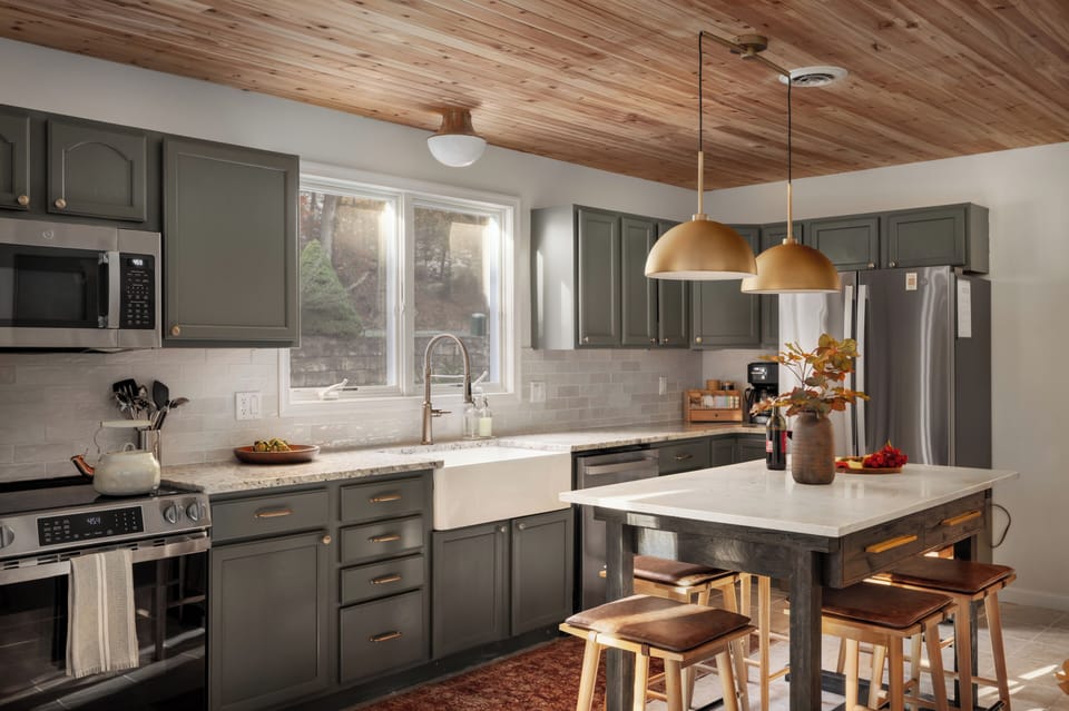 Fully stocked kitchen ready for group cooking and family feasts.