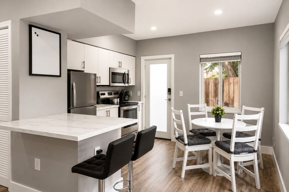 The paradise collection south florida unit 1400 modern kitchen dining area