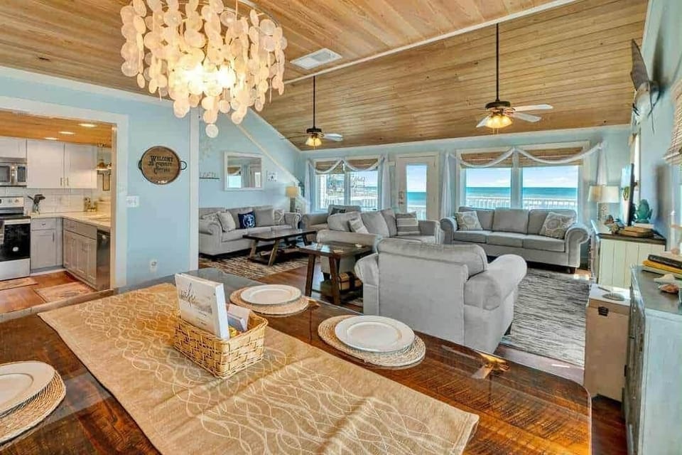 Living room with ocean view