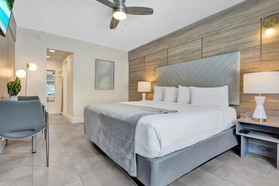 Stretch out in a spacious, airy retreat with sleek finishes.