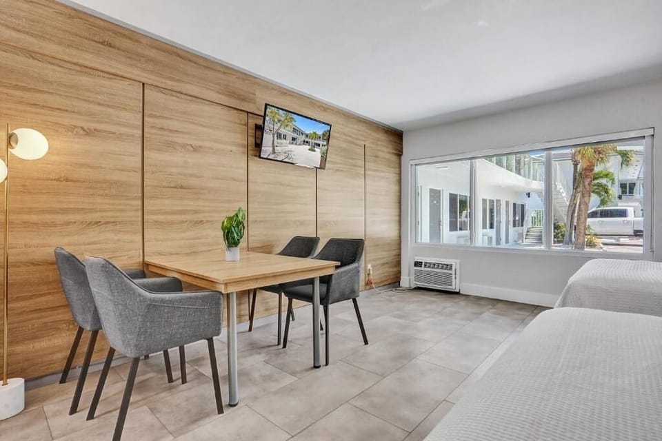 Relax with dinner and a show in your spacious room.