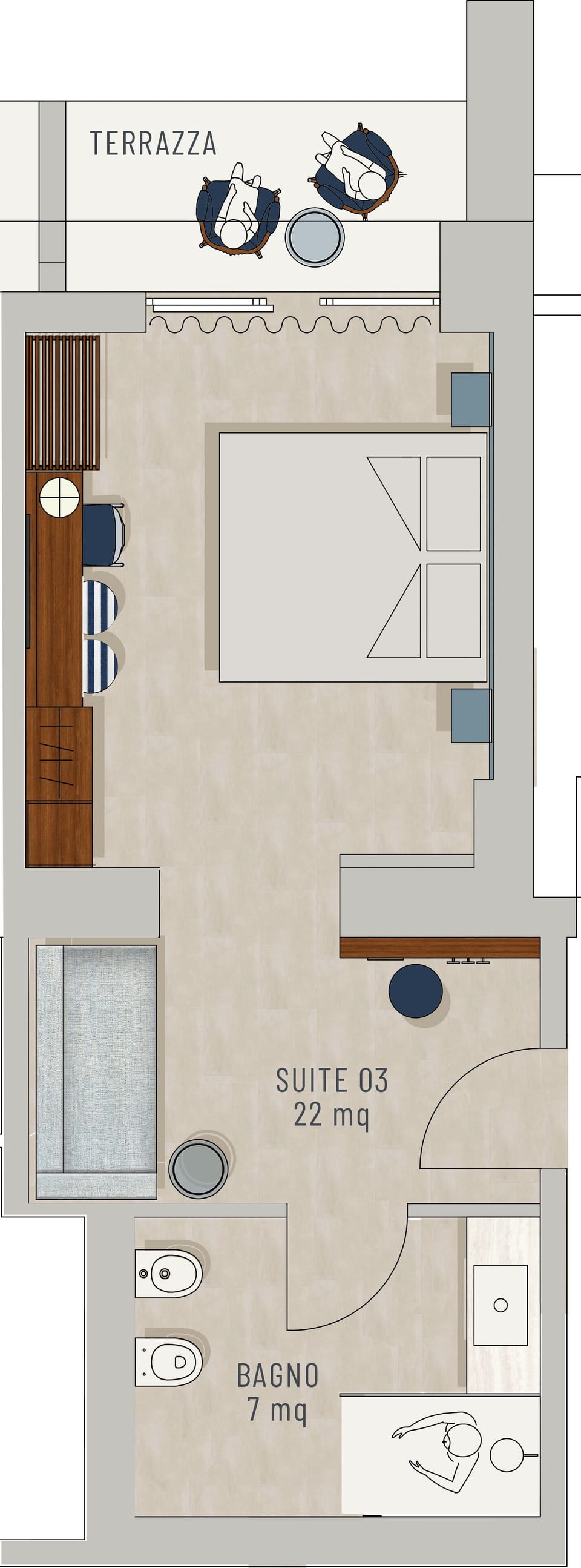 Suite, Multiple Beds, Sea View | Down comforters, minibar, in-room safe, desk