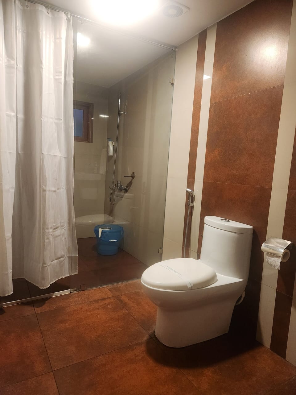 Deluxe Double Room | Bathroom | Shower, hair dryer, slippers, towels