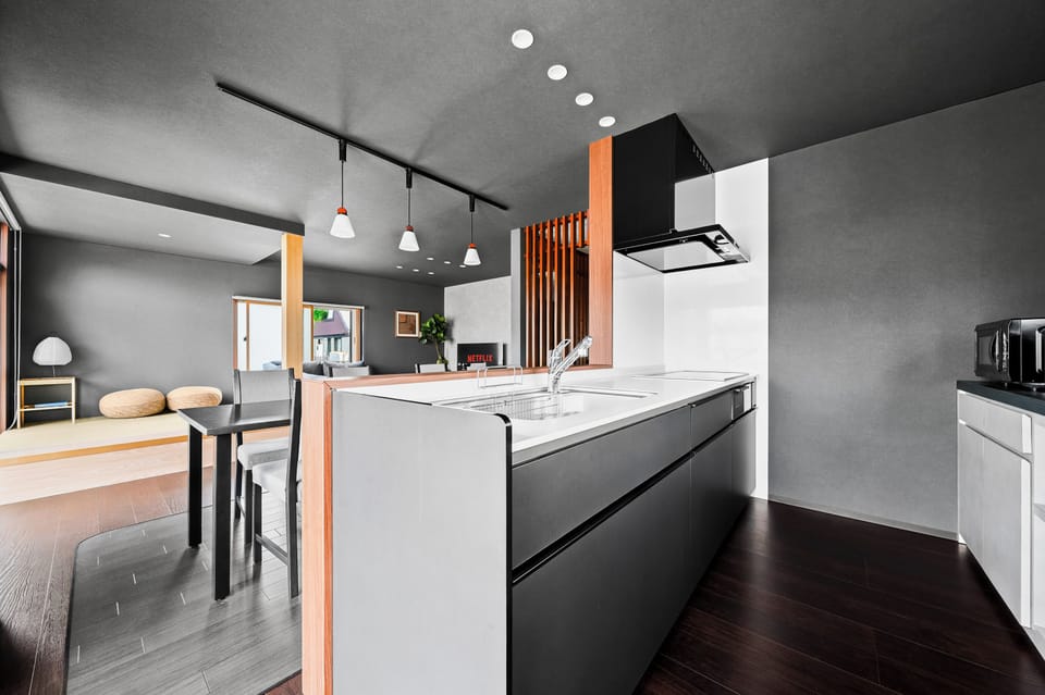 Apartment | Private kitchen | Fridge, microwave, stovetop, electric kettle