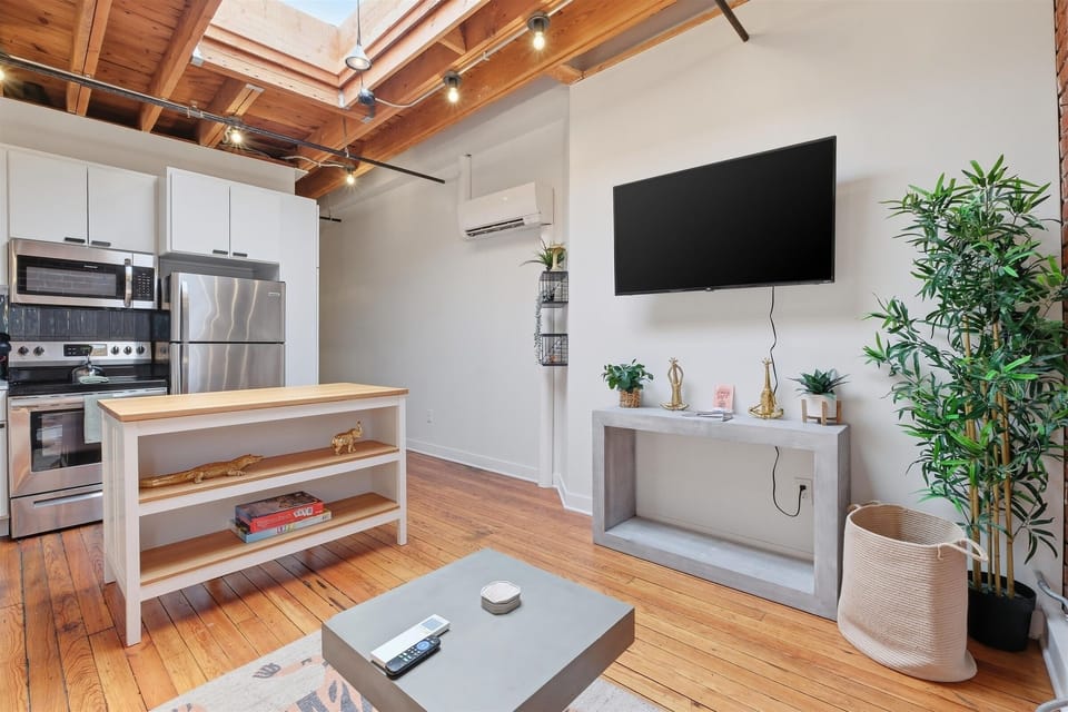 Stream your favorite shows while unwinding in the living area, or while cooking dinner!