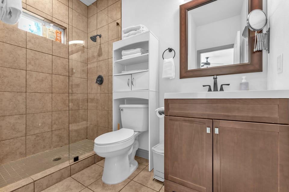 First full bathroom with shower