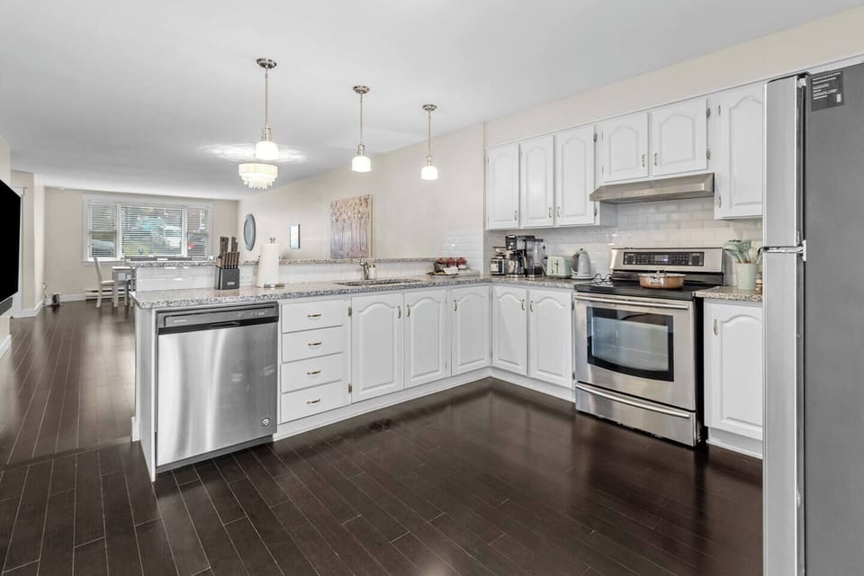 Fully equipped kitchen with modern appliances