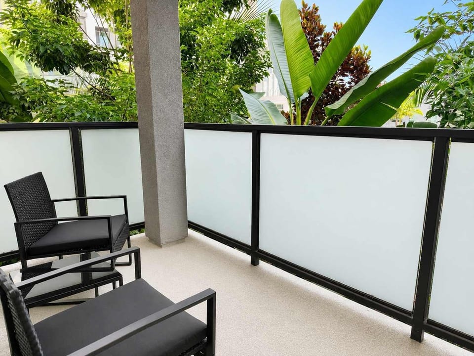 Enjoy stunning views of the iconic city from your own private balcony.