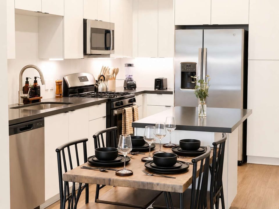 Modern Dining table and chairs for four in a Warm, Welcoming Setting