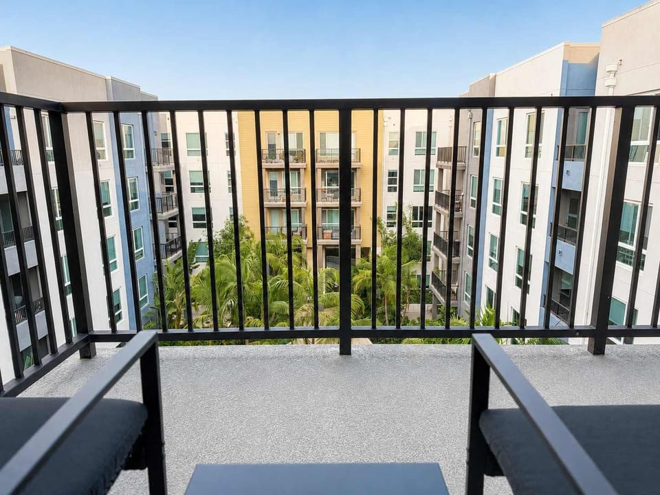 Enjoy stunning views of the iconic city from your own private balcony