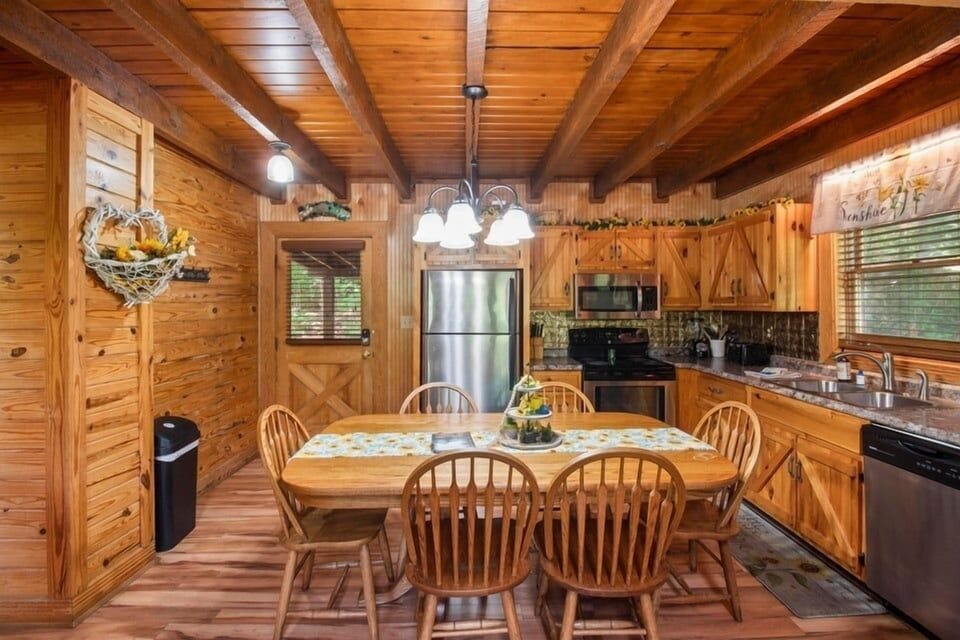 Cabin, 1 Bedroom | Private kitchen | Fridge, oven, coffee/tea maker, toaster