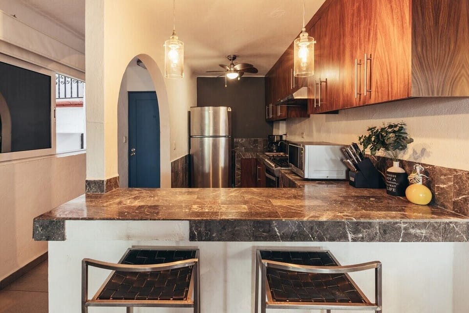 Condo, Multiple Beds, Terrace, Ocean View (La Palapa 106) | Private kitchen