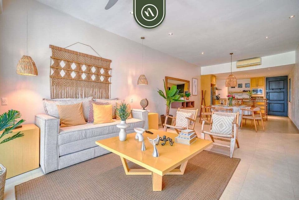 Apartment, Multiple Beds, Pool Access, Beach View (Taheima 2202) | Living area