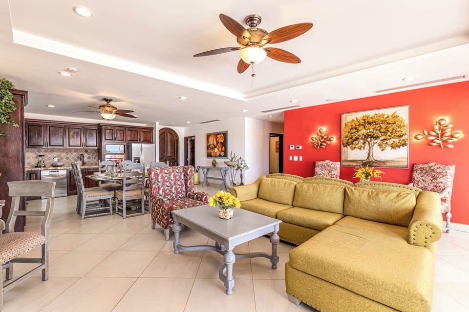 Condo, Multiple Beds, Patio, Ocean View (Hacienda Encantada 1706) | Living area | 42-inch flat-screen TV with digital channels