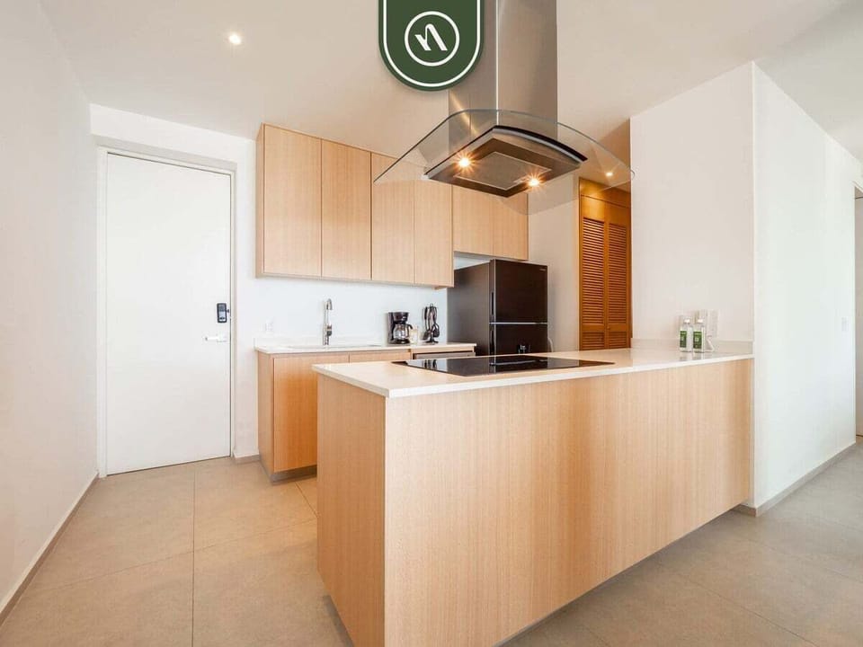 Condo, 1 King Bed with Sofa bed, Pool Access, Ocean View (Aria Ocean T3 603) | Private kitchen