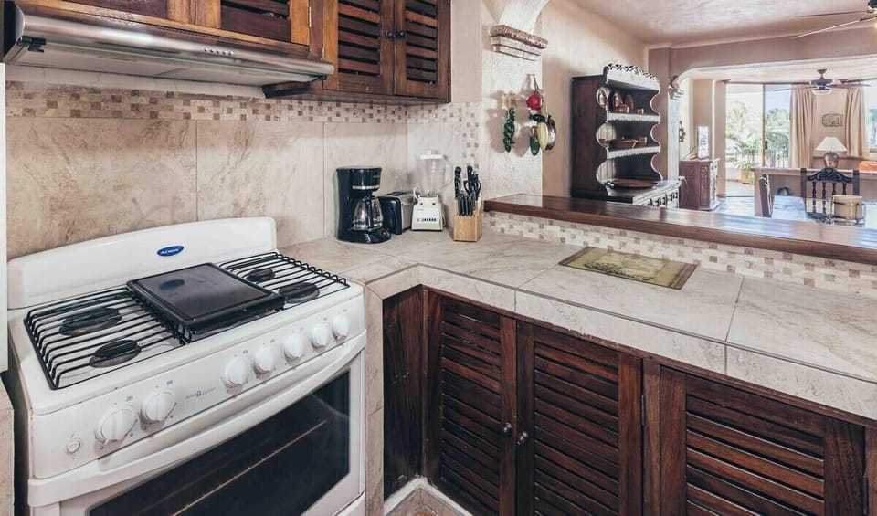 Condo, Multiple Beds, Pool Access, Ocean View (206-VistadelSol) | Private kitchen | Coffee/tea maker