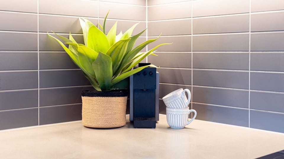 Surf n Turf - The Grandstand | Open plan chefs kitchen | Coffee machine 