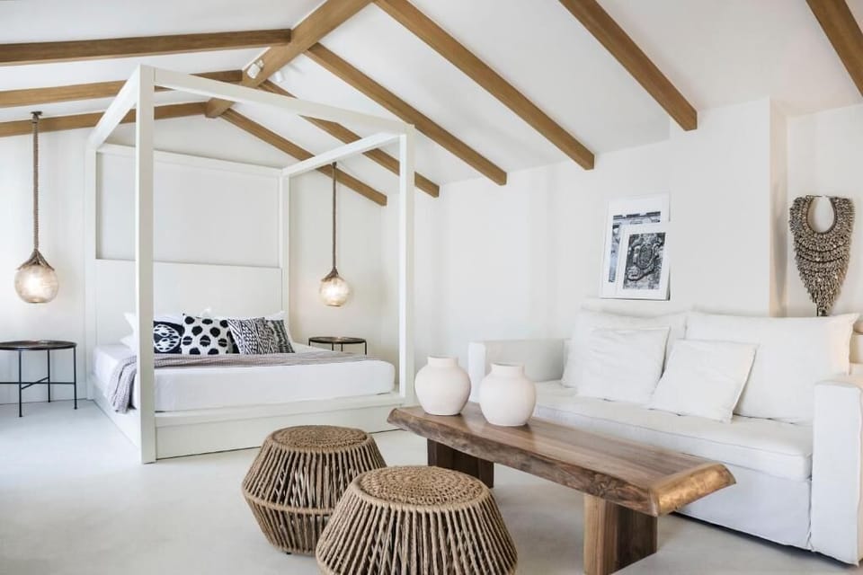 Master Suite with Jetted Tub & Sea View  | Living area | LED TV