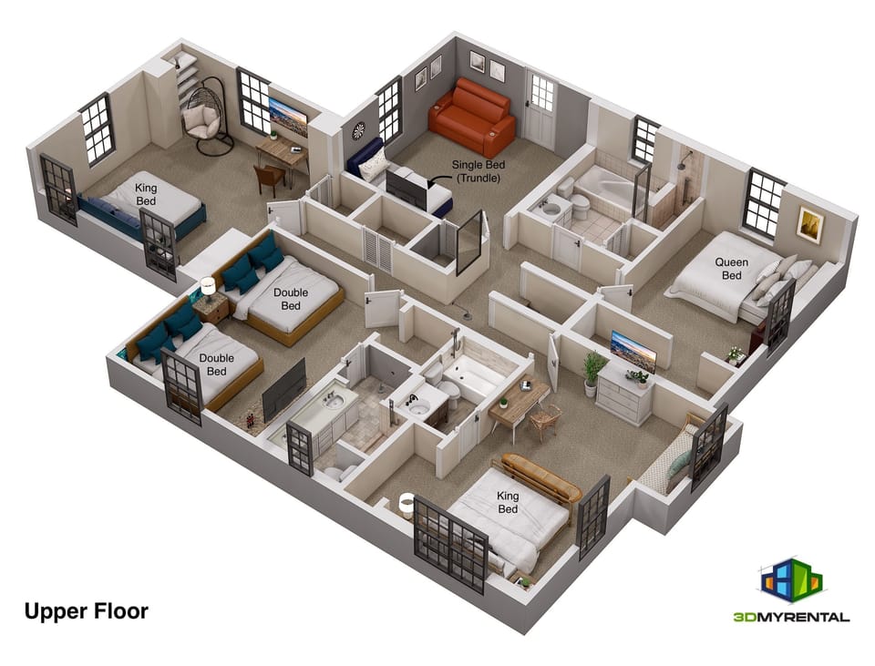 Luxury Villa, Multiple Bedrooms, Private Pool, Pool View | Floor plan