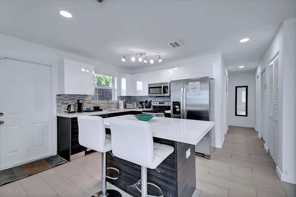 Fully stocked kitchen with modern appliances—everything you need to cook up delicious meals.