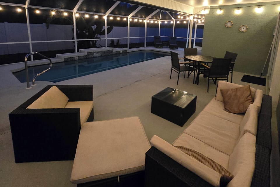 Screened Lanai at Night