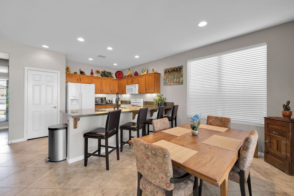 Dining and kitchen