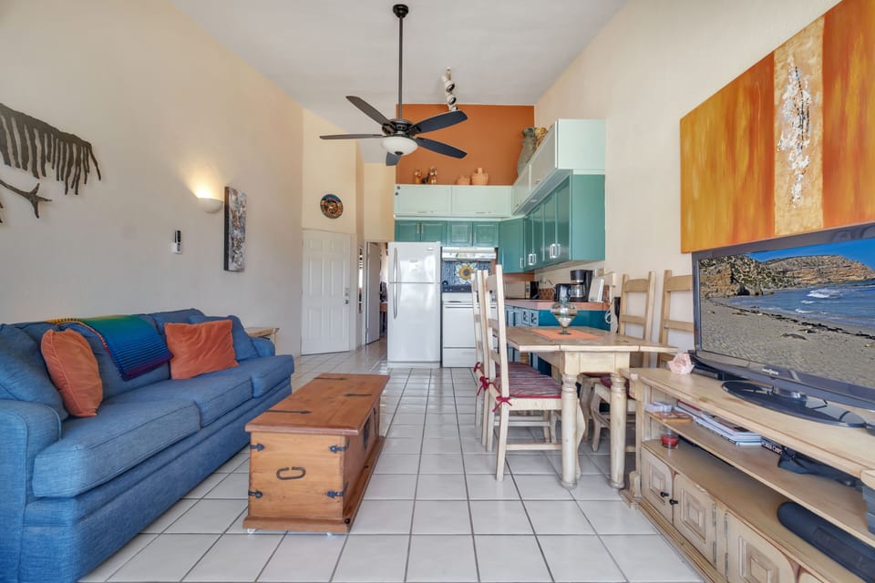 Apartment, 1 Queen Bed with Sofa bed, Balcony, Ocean View (Viva Condominiums Viva 28) | Living area | 42-inch flat-screen TV with digital channels